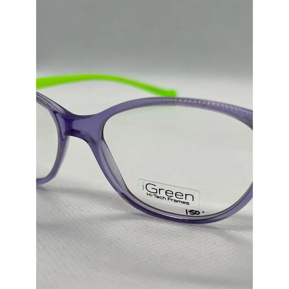 iGreen Kids Eyeglasses Frames Purple Green Lightweight‎ Flexible Size 43-15